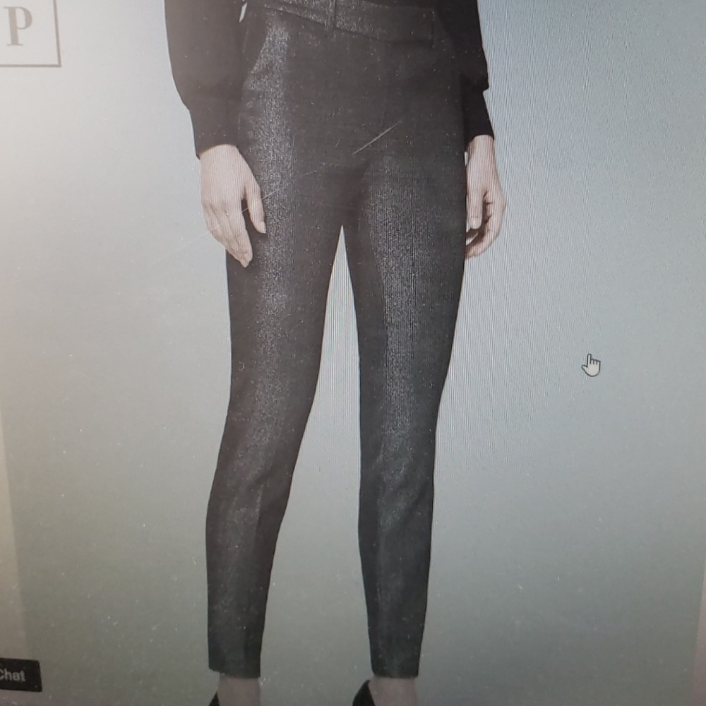 New Metallic slim ankle Pants